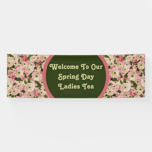 Spring flowers elegant blossom floral banner