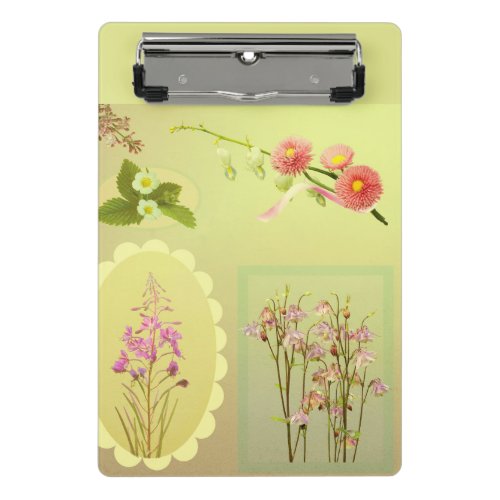 Spring Flowers Ephemera 3 Ring Binder Clipboard