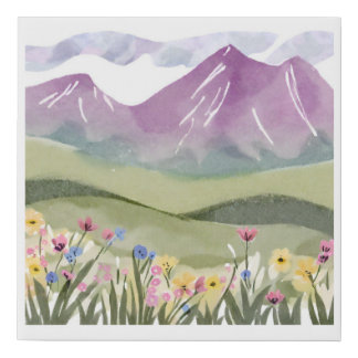 spring flowers faux canvas print