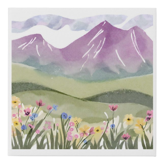 spring flowers faux canvas print (Front)