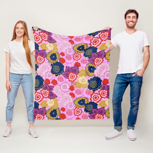Spring Flowers Fleece Blanket (In Situ)