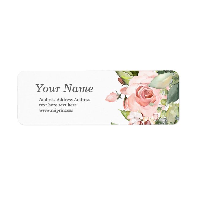 spring flowers floral  return address stickers (Front)