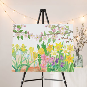 Spring Flowers Foam Board