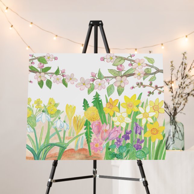 Spring Flowers   Foam Board (In Situ (Stand))