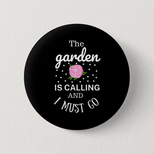 Spring  Flowers Garden Button (Front)