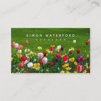 Spring Flowers Gardener Business Card