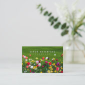 Spring Flowers Gardener Business Card (Standing Front)