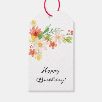 Spring Flowers Gift Tags by byDania at Zazzle