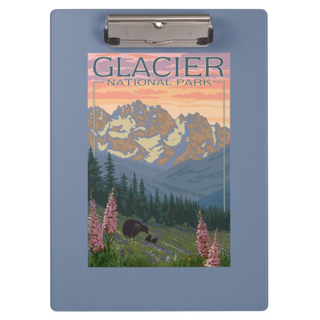 Spring Flowers - Glacier National Park, MT Clipboard (Front)