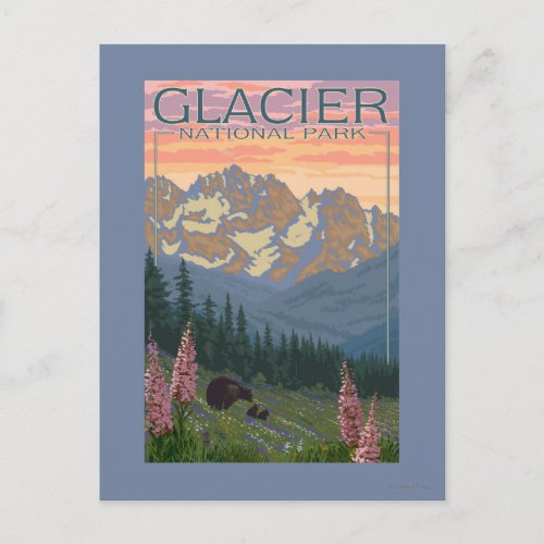 Spring Flowers _ Glacier National Park MT Postcard