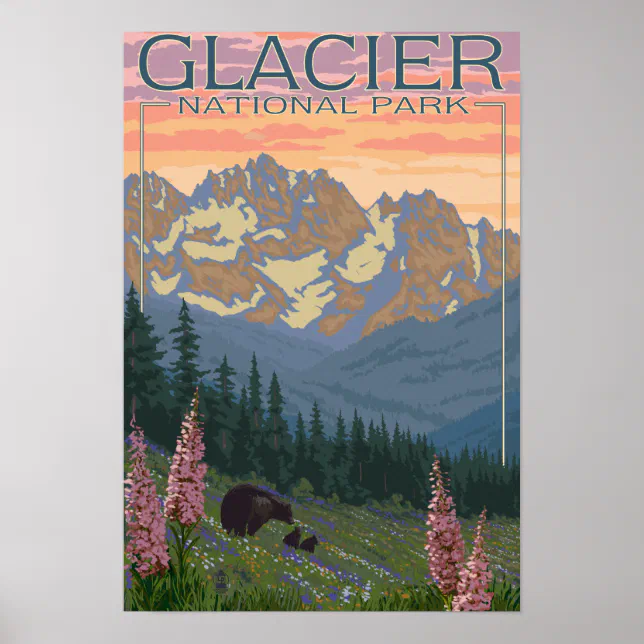 Spring Flowers - Glacier National Park, MT Poster | Zazzle