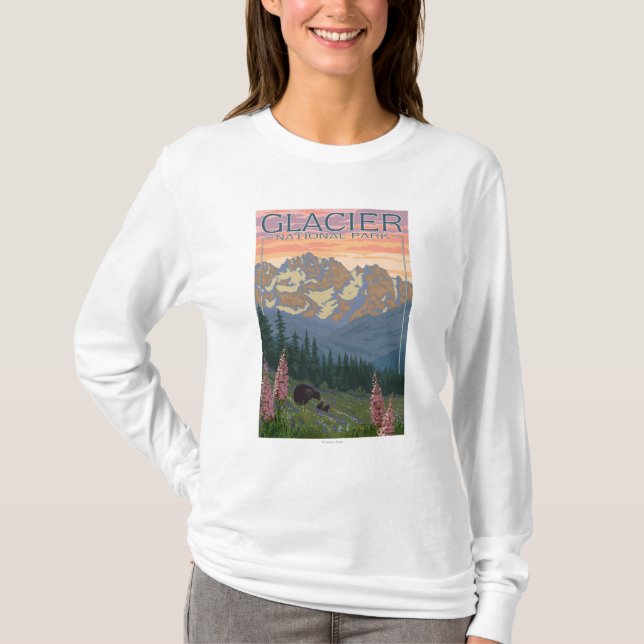 Spring Flowers - Glacier National Park, MT T-Shirt (Front)