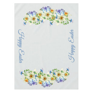 Spring Flowers Happy Easter Tablecloth