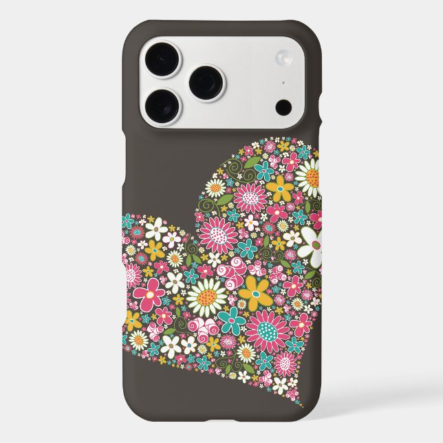 Spring Flowers Heart Twist iPhone CaseMate Case-Mate iPhone Case (Back)