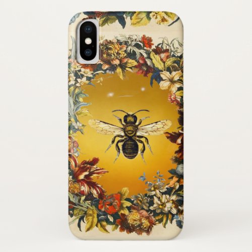 SPRING FLOWERS HONEY BEE  BEEKEEPER BEEKEEPING iPhone X CASE