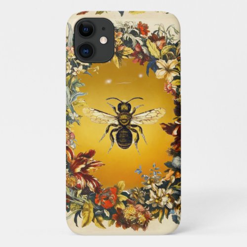 SPRING FLOWERS HONEY BEE  BEEKEEPER BEEKEEPING iPhone 11 CASE