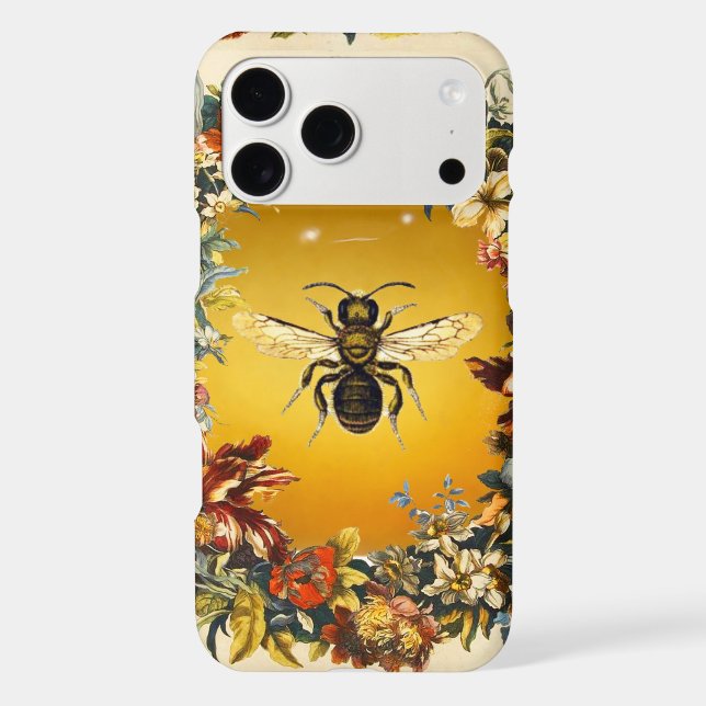SPRING FLOWERS HONEY BEE / BEEKEEPER BEEKEEPING IPHONE CASE (Back)