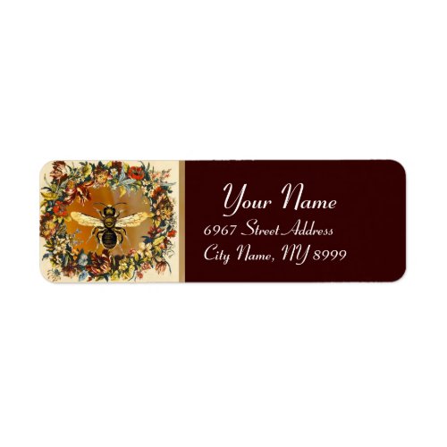 SPRING FLOWERS HONEY BEE BEEKEEPER LABEL