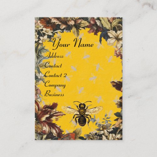 SPRING FLOWERS HONEY BEE BEEKEEPINGBEEKEEPER BUSINESS CARD