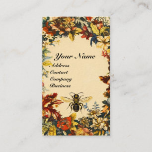 SPRING FLOWERS HONEY BEE BEEKEEPING RED WAX SEAL BUSINESS CARD