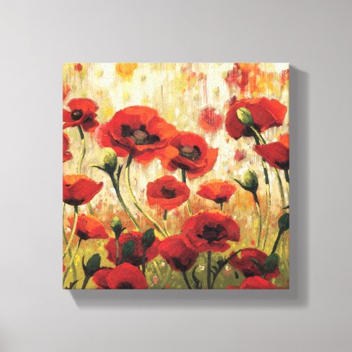 Spring Flowers in a Garden Canvas Print