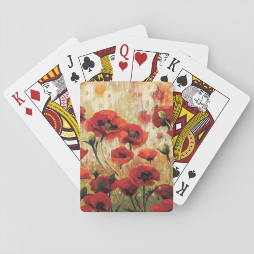 Spring Flowers in a Garden Poker Cards