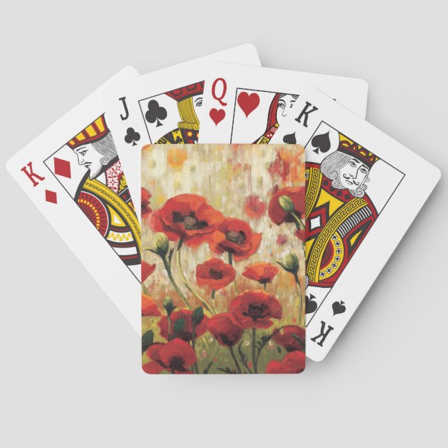 Spring Flowers in a Garden Poker Cards (Back)