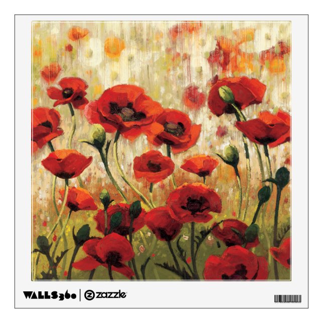 Spring Flowers in a Garden Wall Decal (Front)