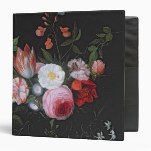 Spring Flowers in a glass vase, 17th century 3 Ring Binder