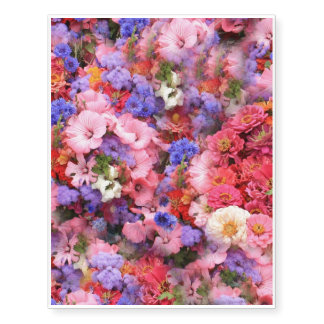 Spring Flowers in the Park Temporary Tattoos