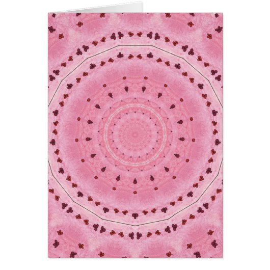 Spring Flowers Kaleidoscope Greeting Card (Front)