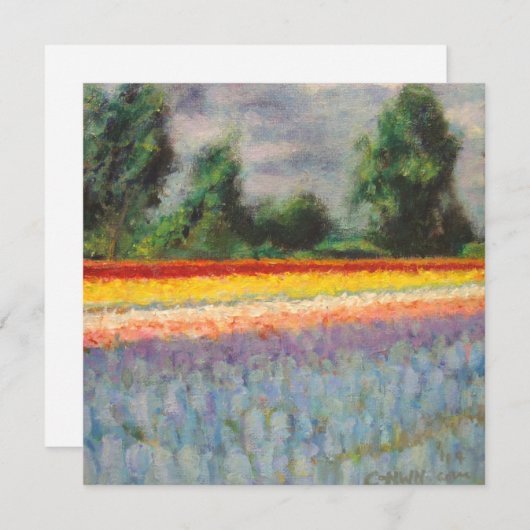 Spring Flowers Landscape Triptych Painting 1 of 3 (Front/Back)