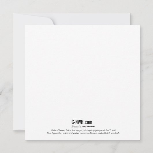 Spring Flowers Landscape Triptych Painting 2 of 3 (Back)