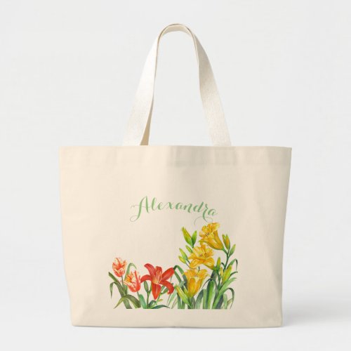 Spring Flowers Large Tote Bag