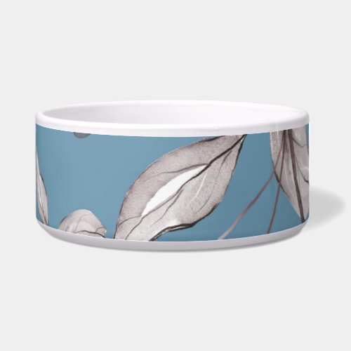 Spring flowers leaves seamless design bowl