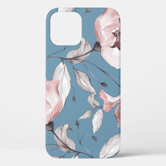 Spring flowers, leaves, seamless design Case-Mate iPhone case (Back)