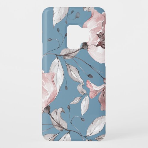 Spring flowers leaves seamless design Case_Mate samsung galaxy s9 case