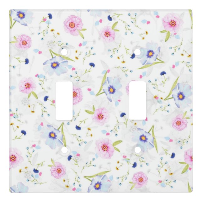 Spring Flowers Light Switch Cover Floral (Front)