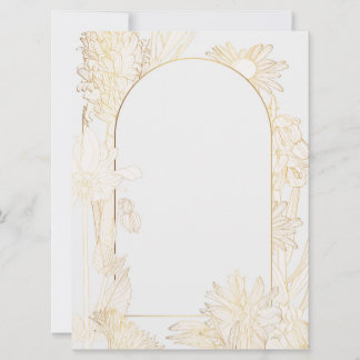 Spring flowers line art. save the date