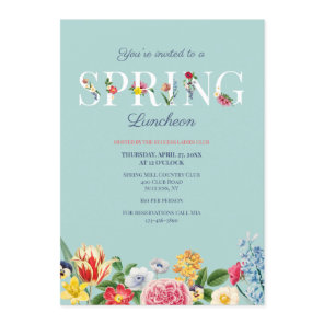 Spring Flowers Luncheon Invitation