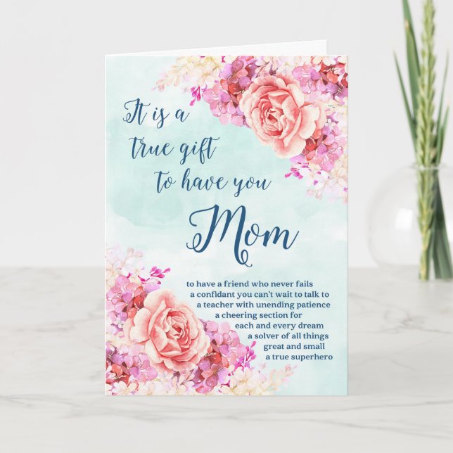 Spring Flowers Mother's Day Card (Front)