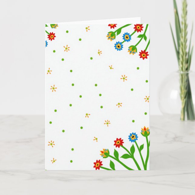 Spring Flowers Mothers Day Card (Front)