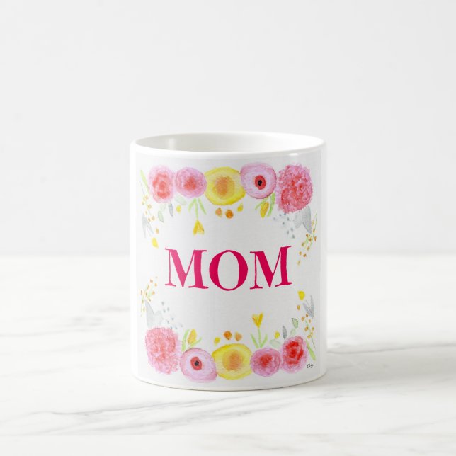Spring Flowers Mother's Day White Mug (Center)