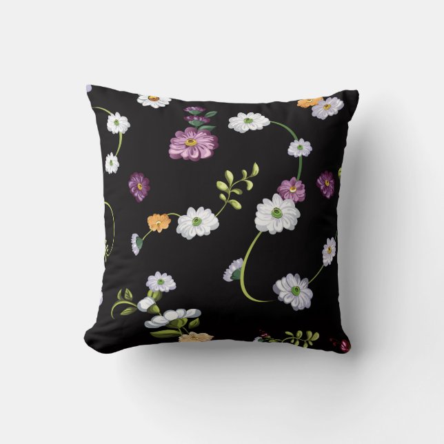 Spring Flowers, Nature Throw Pillow (Front)
