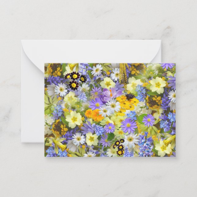 Spring Flowers Note Card (Front)