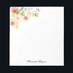 Spring Flowers Notepad<br><div class="desc">▽ Add your name, monogram, message, etc.
▽ Use your favorite fonts.
▽ Add custom colors.
PLEASE NOTE
▽ Colors displayed online may vary slightly from the actual product.</div>