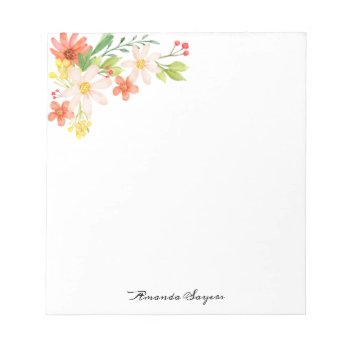 Spring Flowers Notepad by byDania at Zazzle