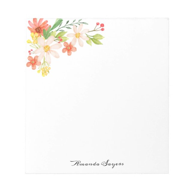 Spring Flowers Notepad (Front)