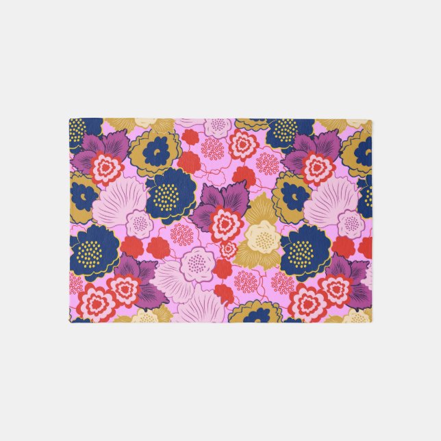 Spring Flowers Outdoor Rug (Front)