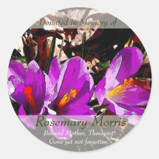 Spring flowers painting ~ Donated in Memory of Classic Round Sticker